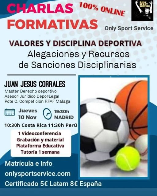 Charla formativa. Valores y Disciplina Deportiva. Aprende a hacer escritos. GRATIS para nuestros lectores..